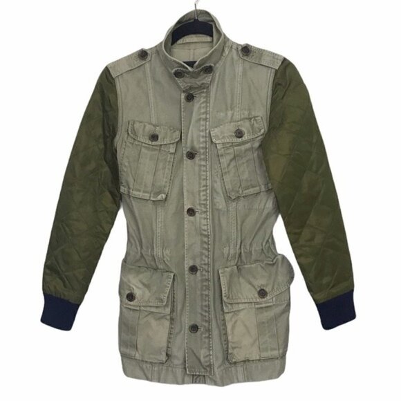 J. Crew Jackets & Blazers - J Crew Green Quilted Boyfriend Fatigue Utility Jacket